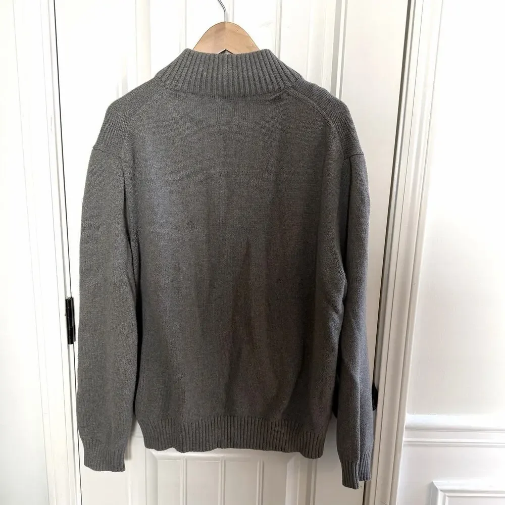 Polo Ralph Lauren Men's Gray Quarter Zip Pullover Sweater Size XXL